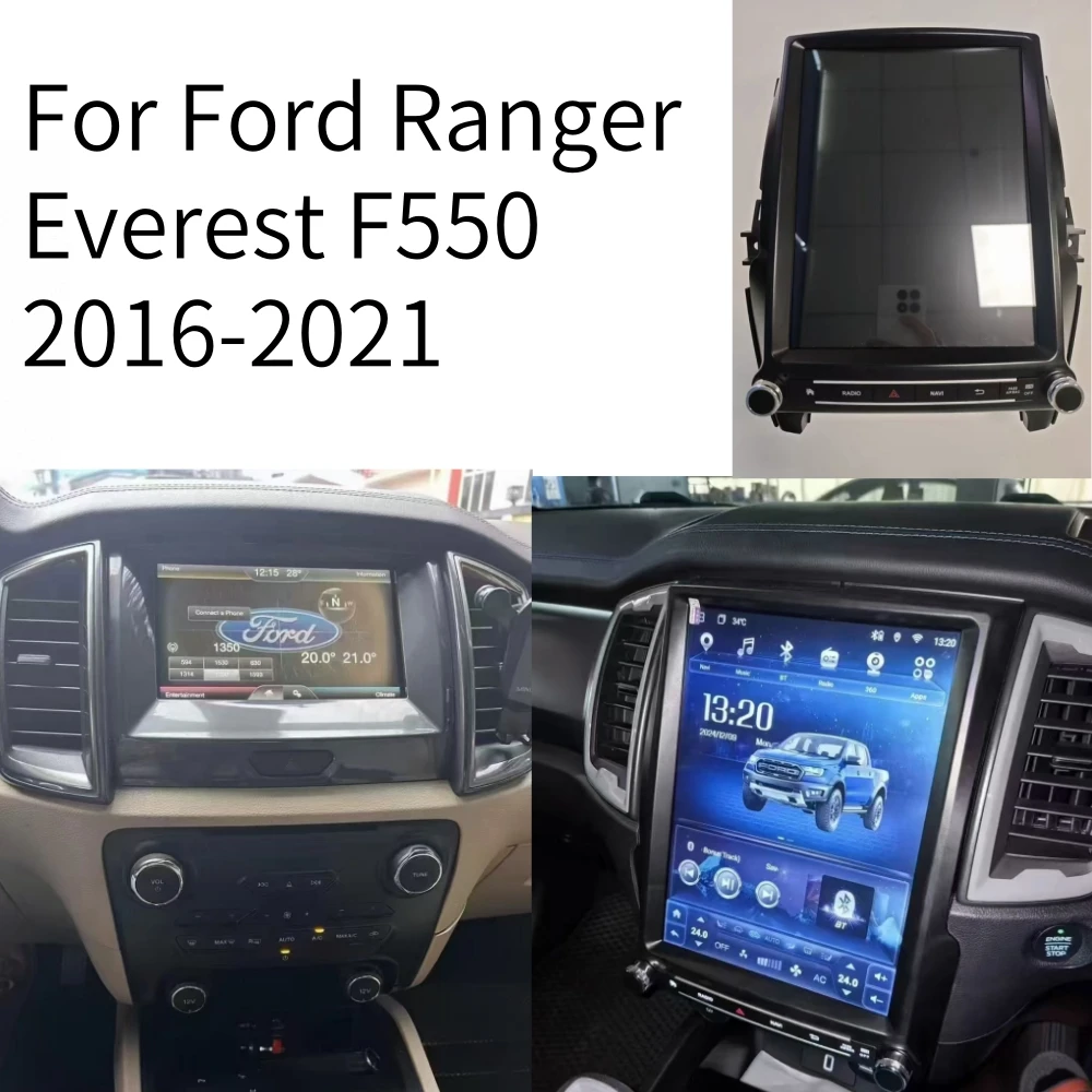 Android 13 For Ford Ranger Everest F550 2016-2021 Radio GPS Navigation Vertic Screen Head Unit Car DVD Player Multimedia Carplay