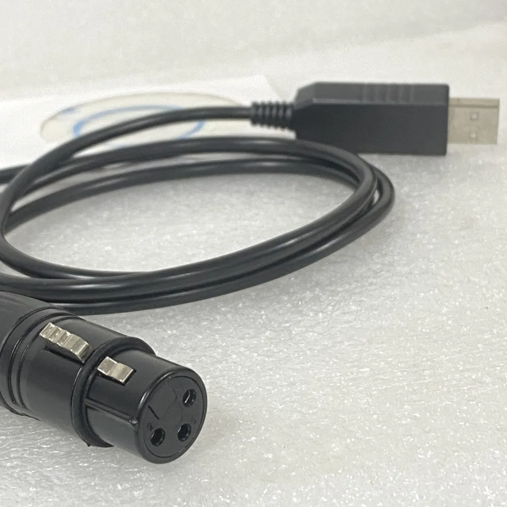 Picture 4: Stage Lighting USB To DMX Interface Adapter Computer DMX512 Console Controller 1Meter DMX Wire Cable For PC Control DMX Devices