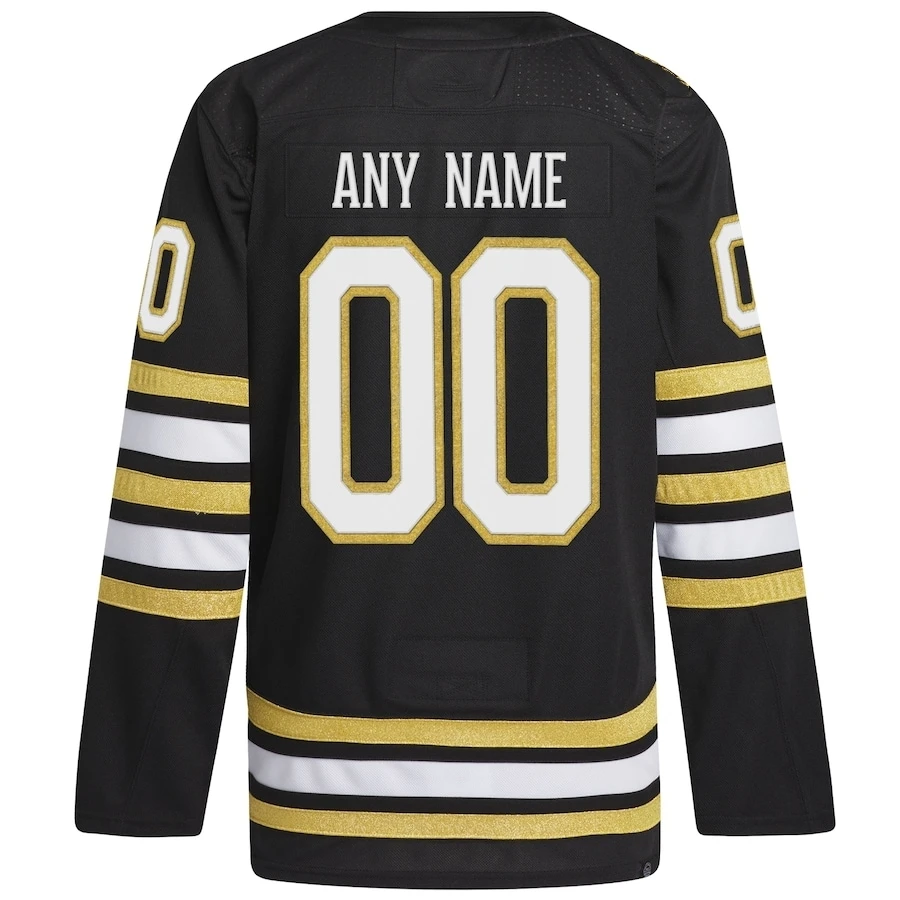 

Custom Embroidery Boston Hockey Jersey Name No. 88 David Pastrnak 63 Brad Marchand Ice Hockey Uniform