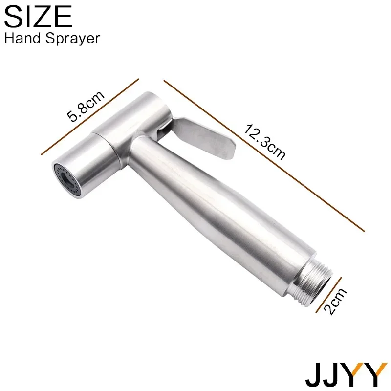 JJYY Bidet Sprayer Kit 4-Piece Set Bathroom Handheld Sprayer Faucet Cloth Diaper Stainless Steel Easy Install