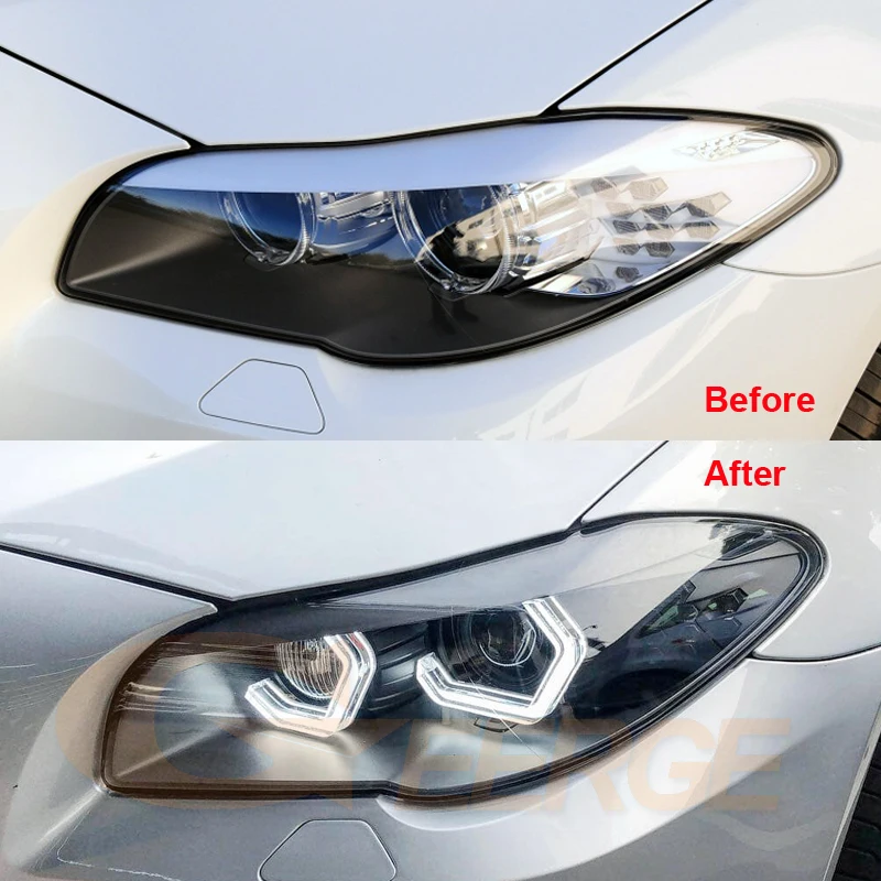 For BMW F10 F11 F18 Ultra Bright Crystal Concept M4 Iconic Style LED Angel Eyes Kit Halo Rings Day Light Car Accessories