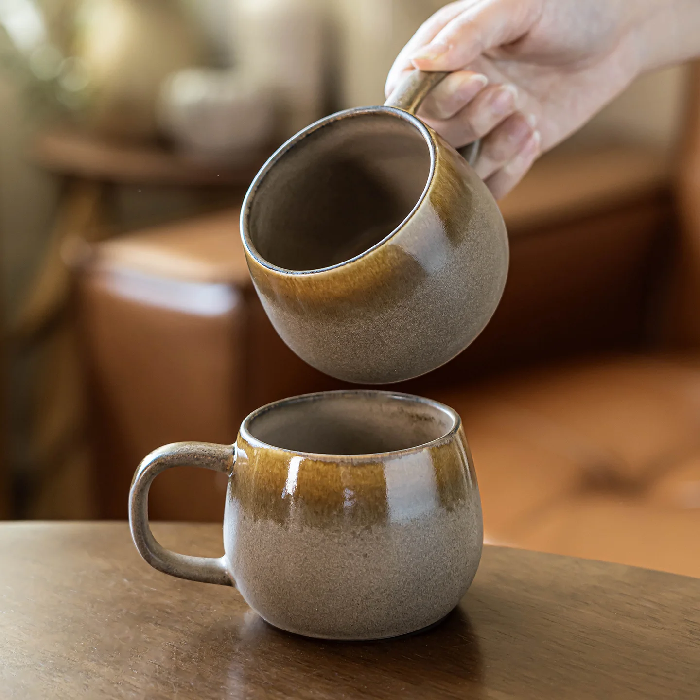 310ml Japanese Ceramic Cup Retro Kiln Transformation Home Creative High Beauty Breakfast Coffee Milk Mug Office Tea Water Mugs