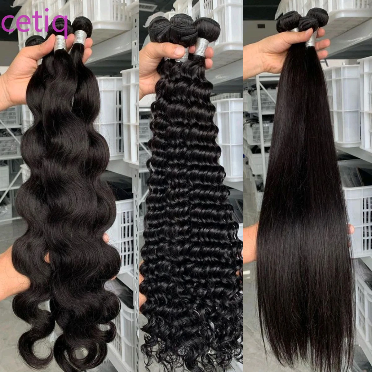 Bot Rechte Bundels 100% Onbewerkte Menselijk Haar Bundels Maagdelijk Haar 12a Grade 3 Bundels Remy Hair Double Inslag Extensions