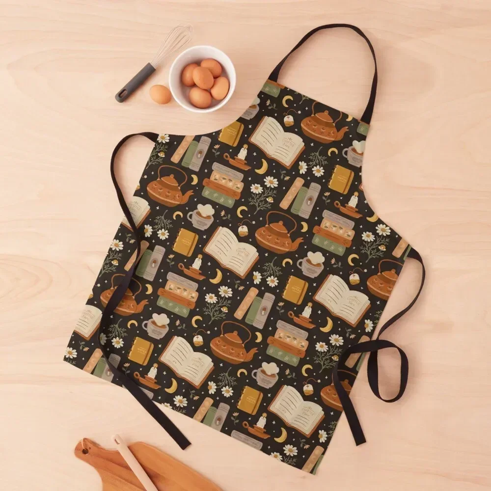 

Sweet Bookish Dreams Apron Kitchen Handle For Women Kitchen For Men cook wear Customizable Apron