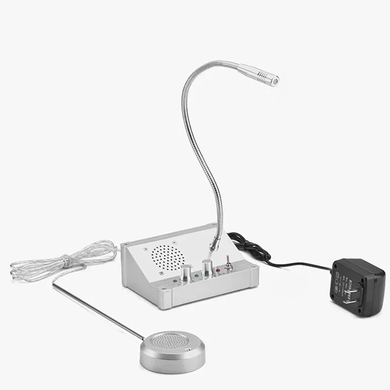 220V Electric Two-Way Intercom System for Bank Counters, Ticket Windows, and Deli Counters