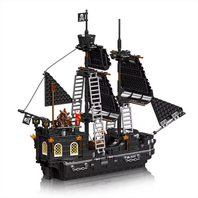 ตัวต่อ Mould King 10195 MOC ไอเดียสุดเจ๋ง ยานดำมุก ของเล่นเรือโจรสลัด ตัวต่อประกอบเรือโจรสลัด ของเล่นเด็ก DIY ของขวัญคริสต์มาส