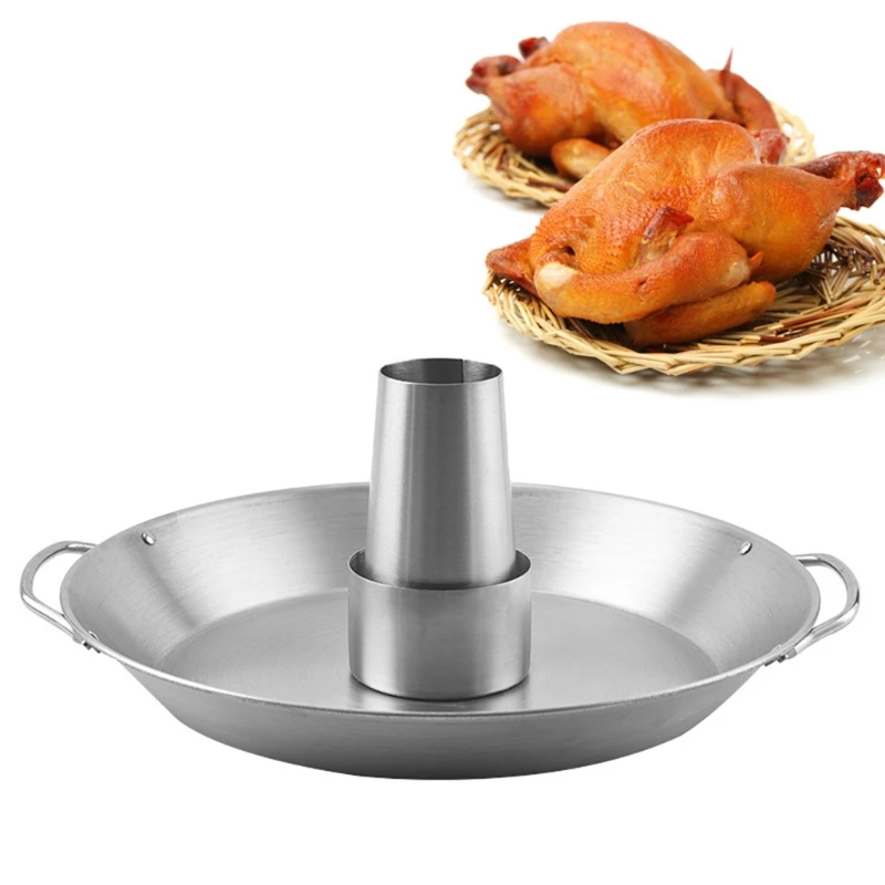 Chicken Holder Stainless Steel Chicken Holder for Thanksgiving Day Home Outdoor BBQ Ovens Roasting Shelf Plate