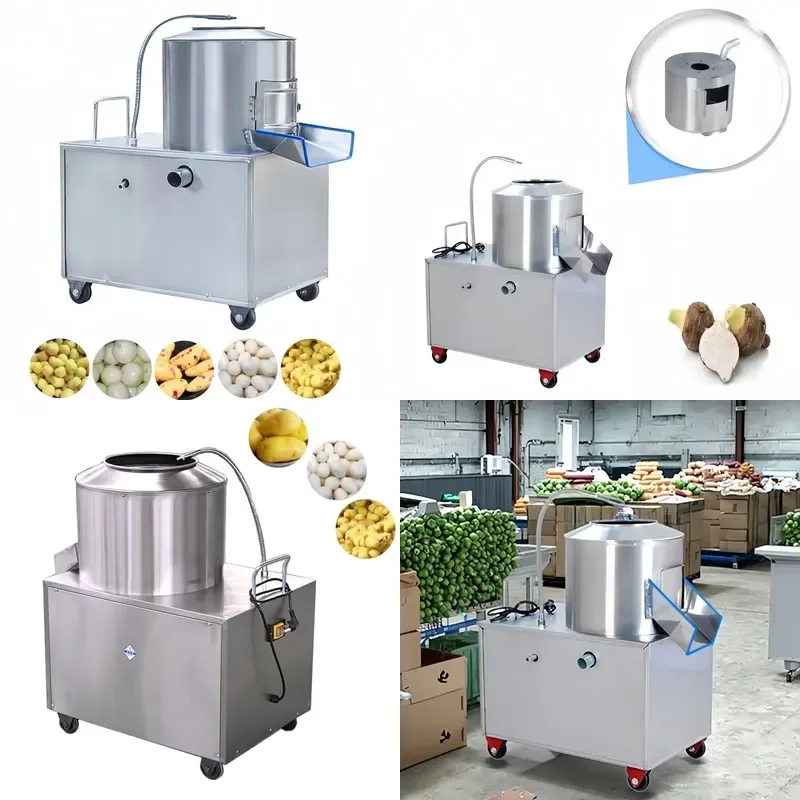 Commercial Automatic Root Vegetable Cleaning and Peeling Machine for Restaurant Use Suitable for Potatoes Taro Olives Onions
