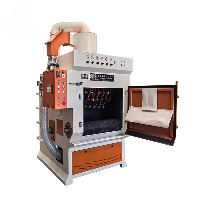 Automatic Sandblasting Machine 6 Guns Crawler Type Sandblasting Cabinet for Surface Treatment