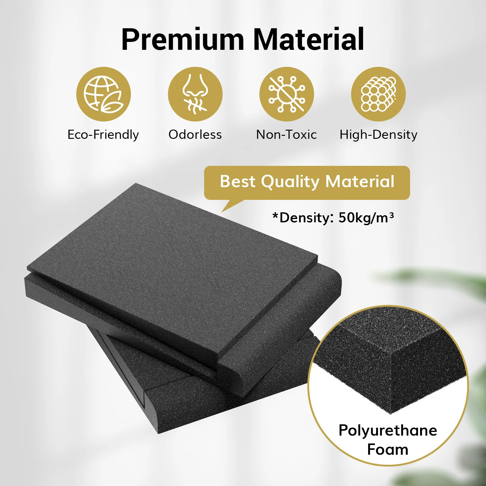 Podkładki izolacyjne pod głośniki, pianka akustyczna do monitorów studyjnych, panele dźwiękochłonne o wysokiej gęstości do większości głośników 5-calowych