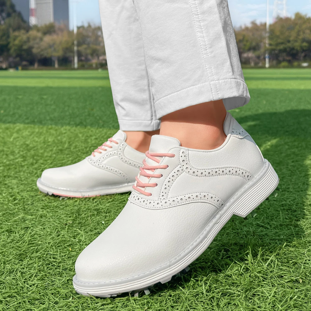 

Обувь для гольфа, женская модная, с высоким внешним видом, профессиональная, для ногтей, уличная, четырехсезонная, новая, противоскользящая, дышащая, повседневная спортивная обувь