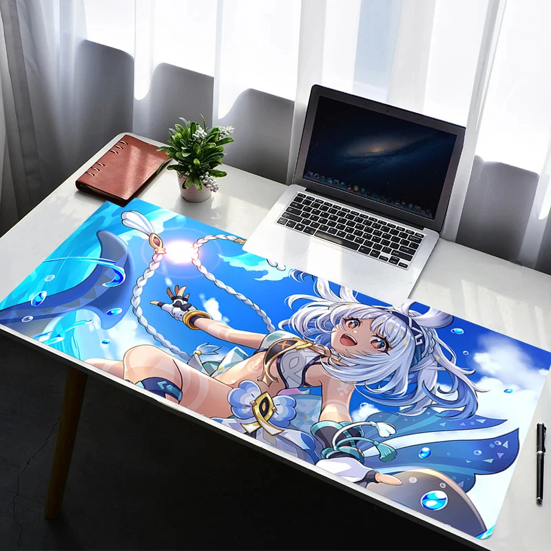 

Mouse Pad Laptop Rubber Extended Desktop Mat Computer Gamer G-genshin Impact Mualani Mousepad PC Gaming Accessories Keyboard Pad