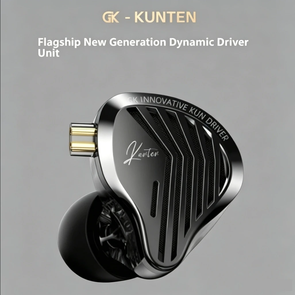 

GK-KUNTEN 3.5mm/Type-C Flagship Single Dynamic In-Ear Wired Headphones with Bass Emphasis, Hi-Fi High Fidelity Earphones
