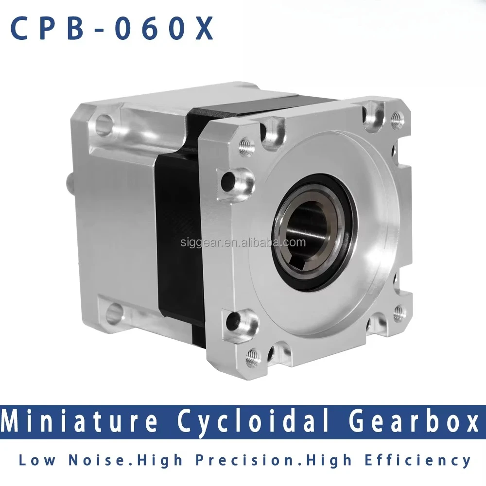 60mm miniature cycloidal gearbox 25:1, high torque 68Nm, precision reducer, low-noise flange-mounted 3-year warranty drive unit