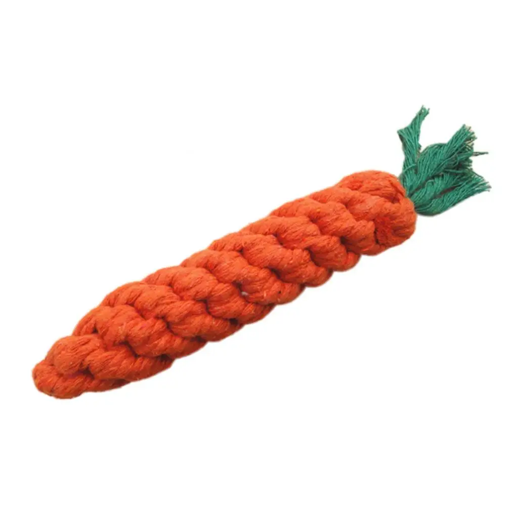 Chewing Colorful Braided Cotton Teeth Cleaning Toy Rope Thread Carrot Pet Biting