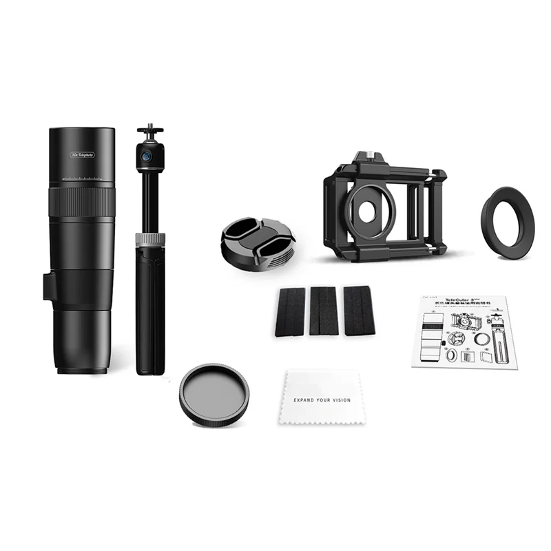 

APL-T30X Phone Telephoto Lens HD Internal Focus With Tripod 30X Telephoto Lens For Concert Telephoto Photography