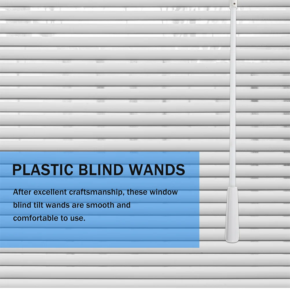 

2pcs Fiberglass Blind Wand Replacement Curtain Rods White Curtain Stick For Vertical Blind Repair Long Rod Window Opener Drapery