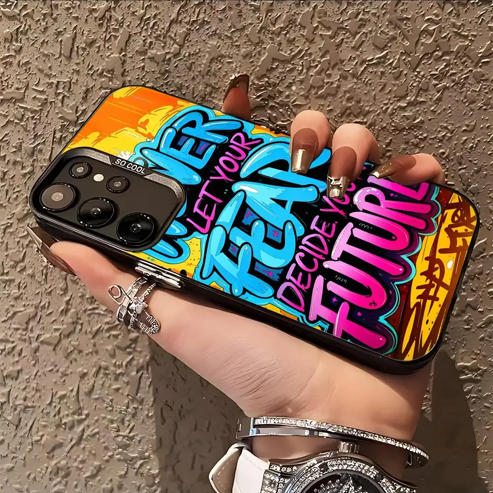 

Hustle Positive Phone Case for Samsung Galaxy S26 S25 S24 S23 S22 S21 S20 Note20 Plus Ultra Colorful Silver Cover