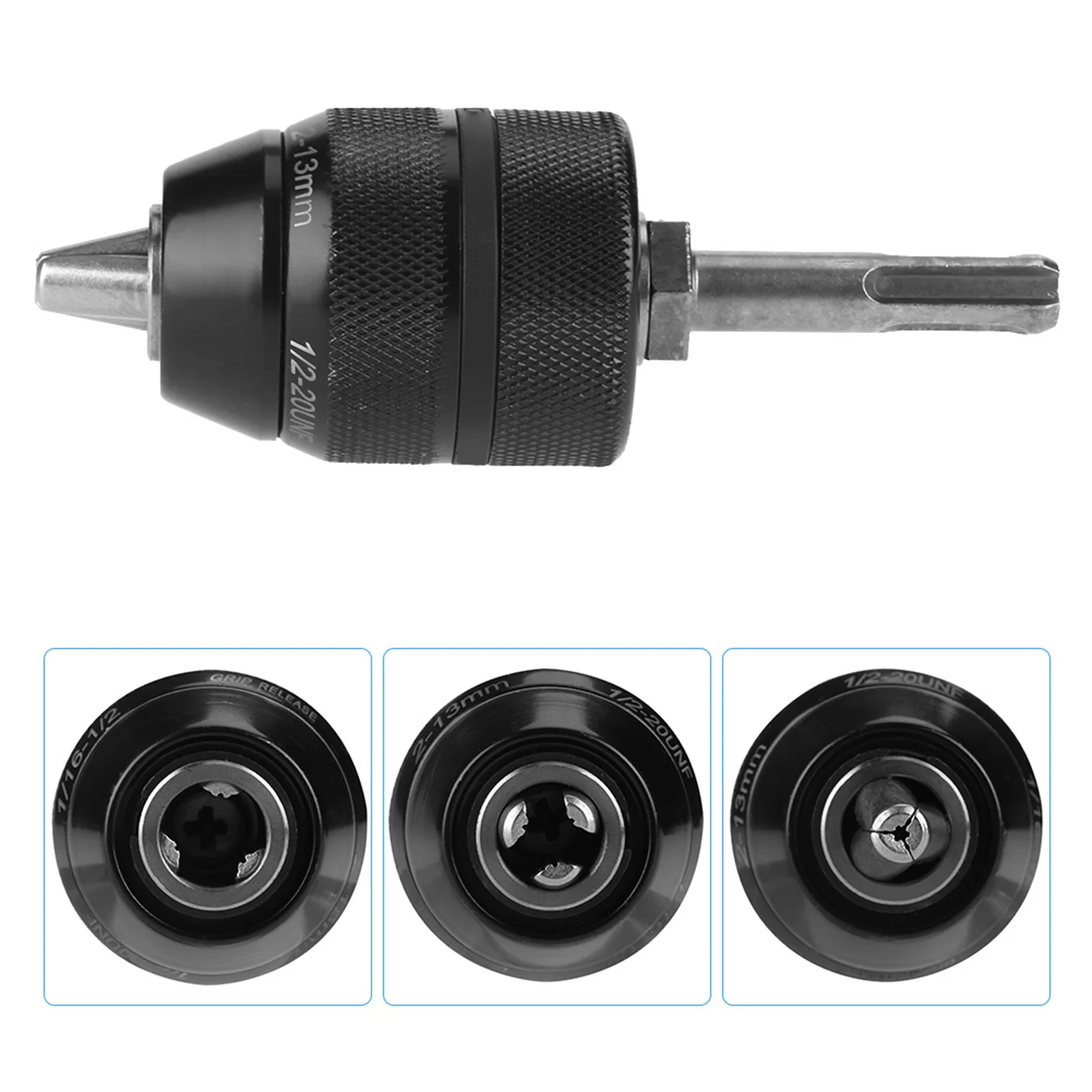 2-13mm Capacity Metal Keyless Lathe Drill Chuck Converter with SDS Adapter Accessories