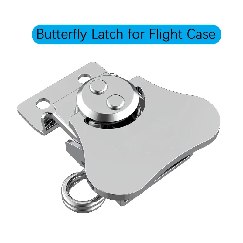 2pcs Heavy Duty Butterfly Latch for Flight Case Industrial Grade for Equipment Tool Box Cabinet Large Wooden Transport Case