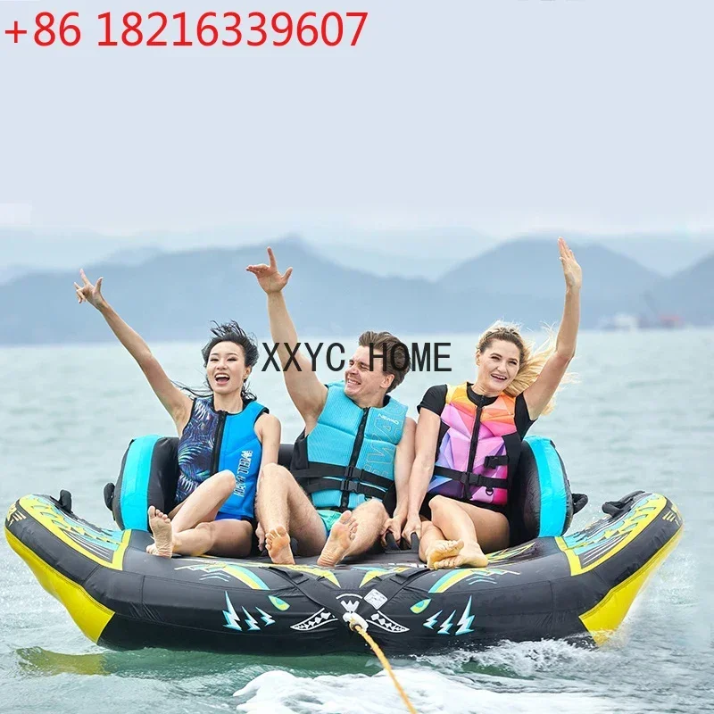 Durable Inflatable Boat Tube Sofa, Water Play Equipment, 3 Person