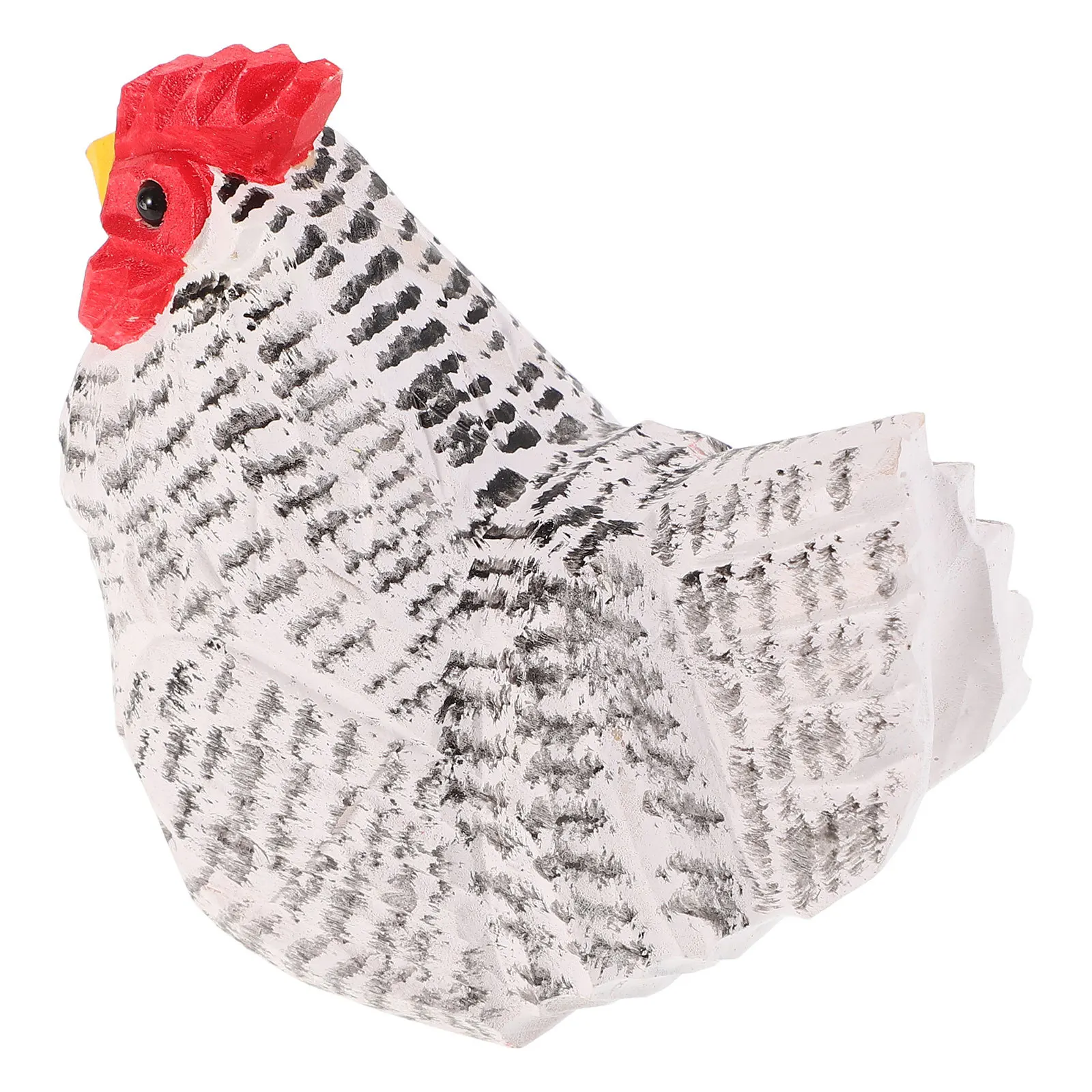 

Wood Rooster Carved Decorative Ornament Handmade Animal Sculpture Desktop Rustic Home Decor Creative Chicken Adornment