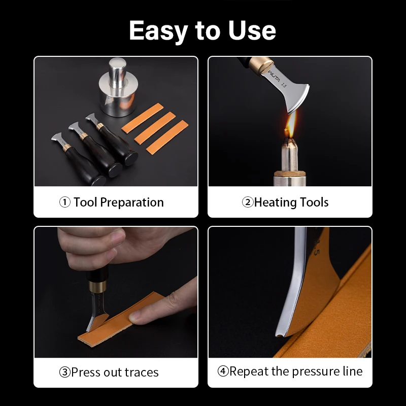 WUTA 1PC High Quality Professional Leather Craft diy Tools Edge Creaser Stainless Steel Edge Decorate Line Leathercraft Tools