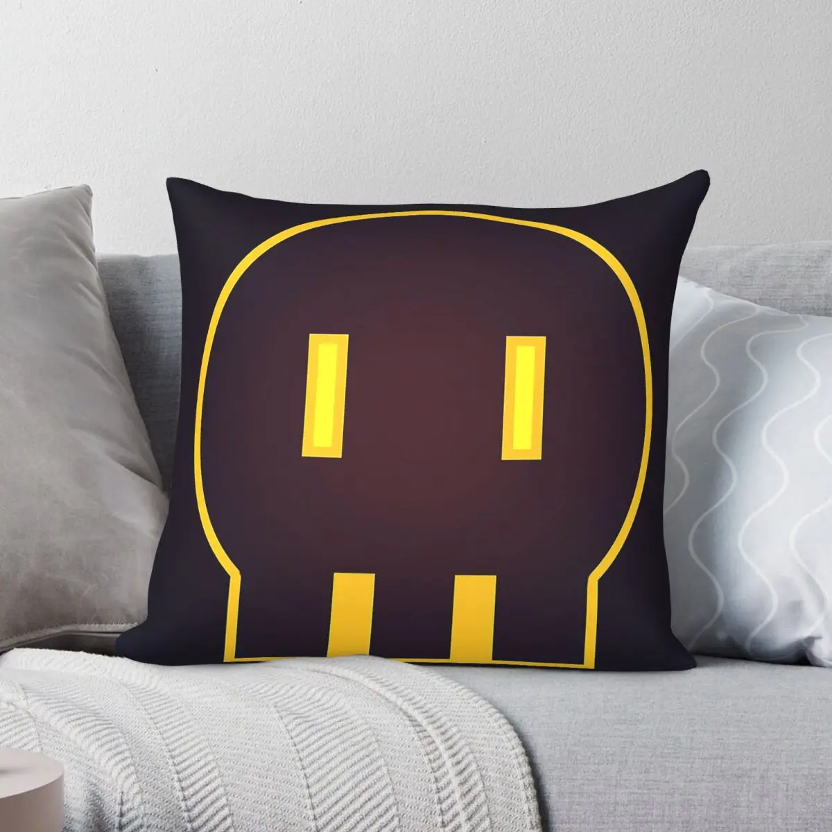 Murder Drones Skull Square Pillowcase Polyester Linen Velvet Creative Zip Decor Room Cushion Cover 45x45