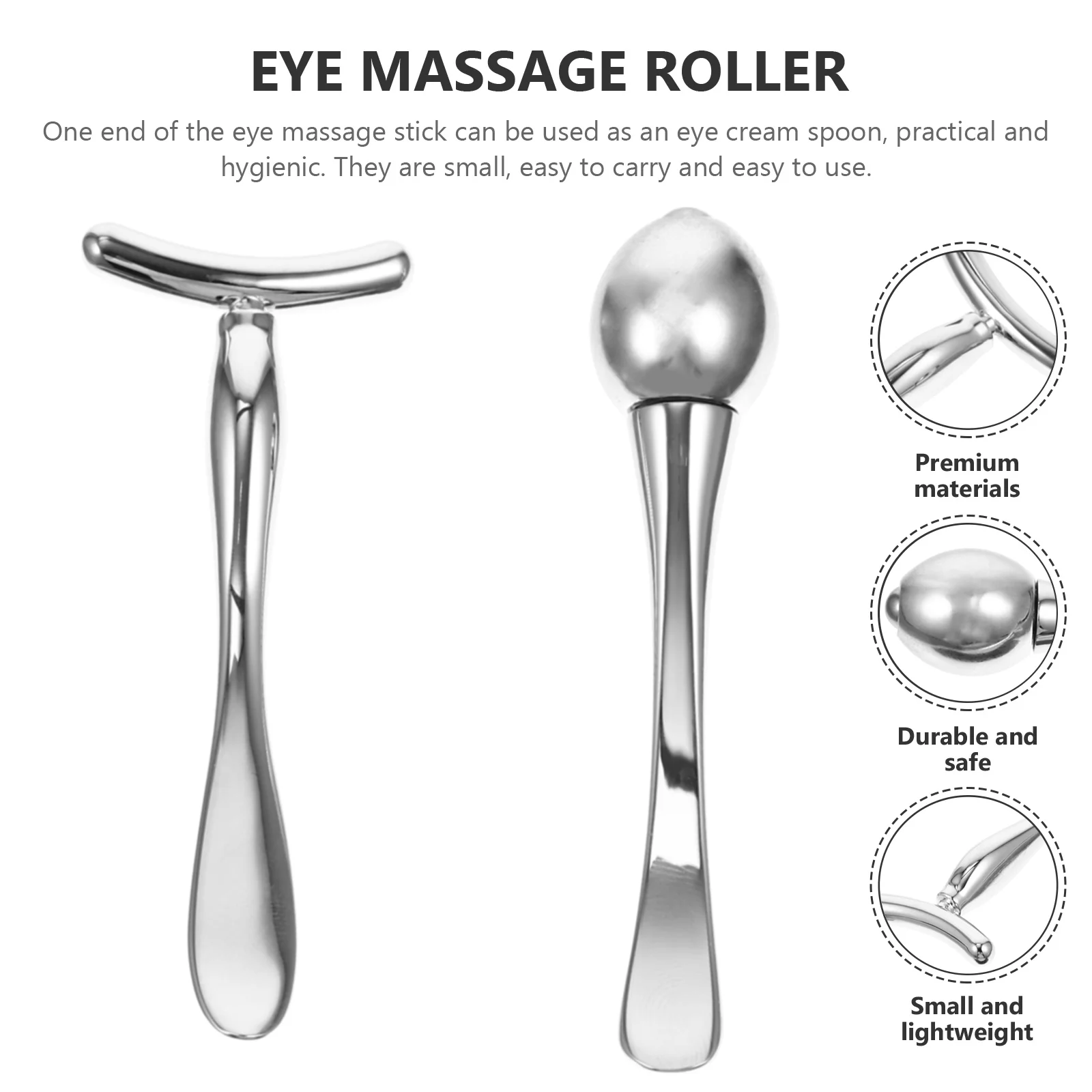 

2Pcs Eye Massage Roller Convenient Applicator Reduce Shadows Puffiness Facial Skin Care Tool Skin Care Roller Relax Massager