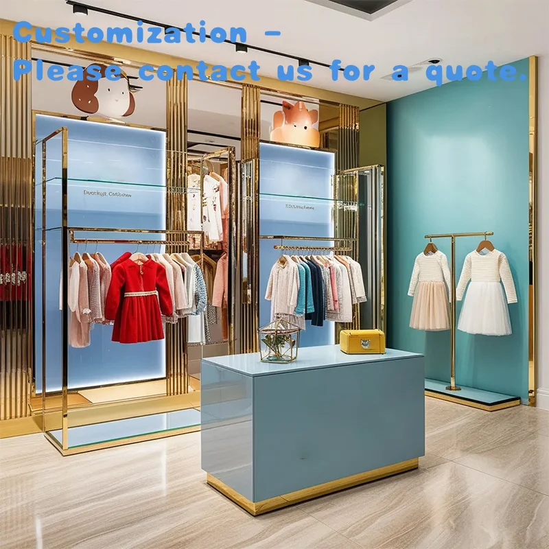 custom.China Factory Supplied Top Quality Shiny Clothing Rack Store Display Stands Pretty Garment Racks With High Quality