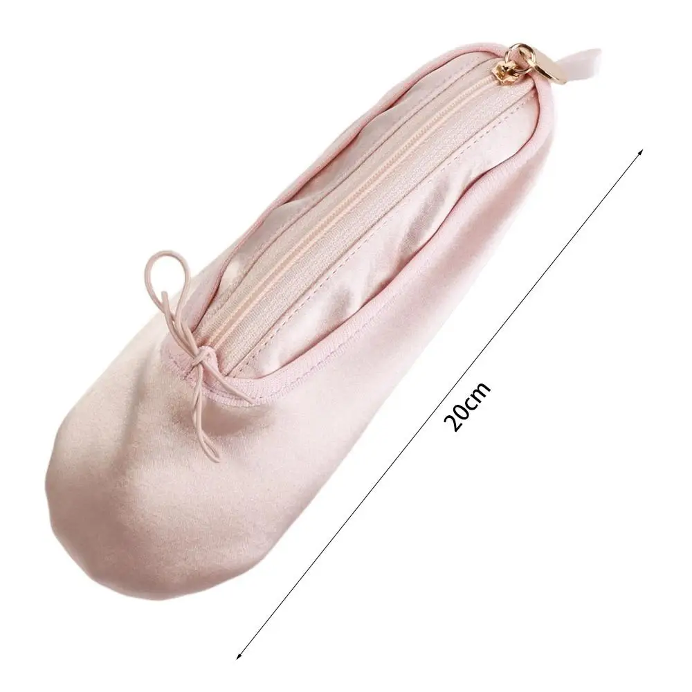 Estuche para lápices de zapatos de Ballet de gran capacidad, bolsa de maquillaje de diseño bonito, bolsa de lápices de bailarina, organizador de escritorio, caja de lápices escolar