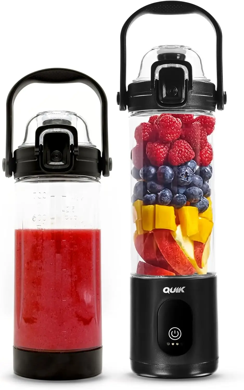 

Portable 24oz Blender - BPA-Free, Ice Crush, Cordless, Dishwasher Safe, Waterproof, Triple Battery, Black