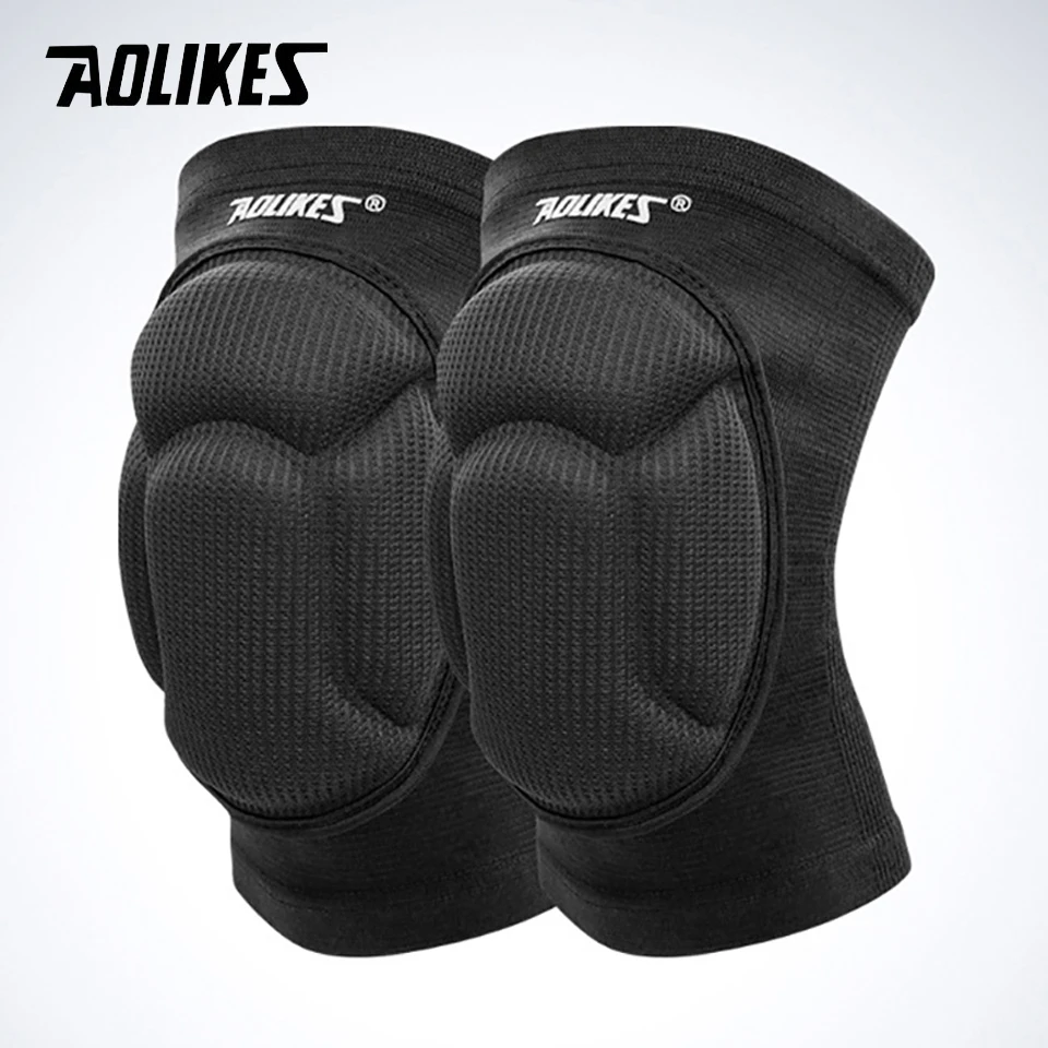 AOLIKES Volleyball Knee Pads for Men Women,Thick Sponge Collision Avoidance Warm,Anti-Slip Knee Sleeve,for Football,Yoga,Dance
