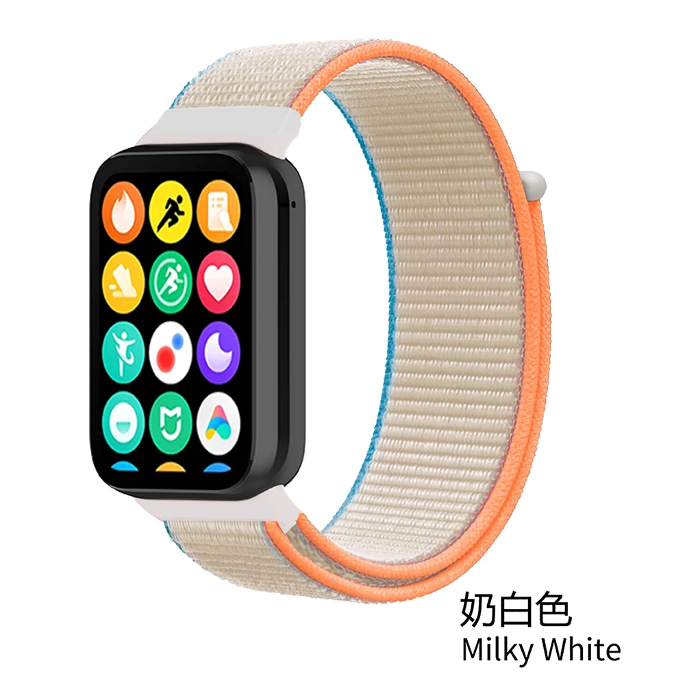 Nylon Loop Strap for Xiaomi Mi Band 8 Pro Bracelet Accessories Correa for Redmi Watch 4 Belt Smart Watch Replacement Wristband