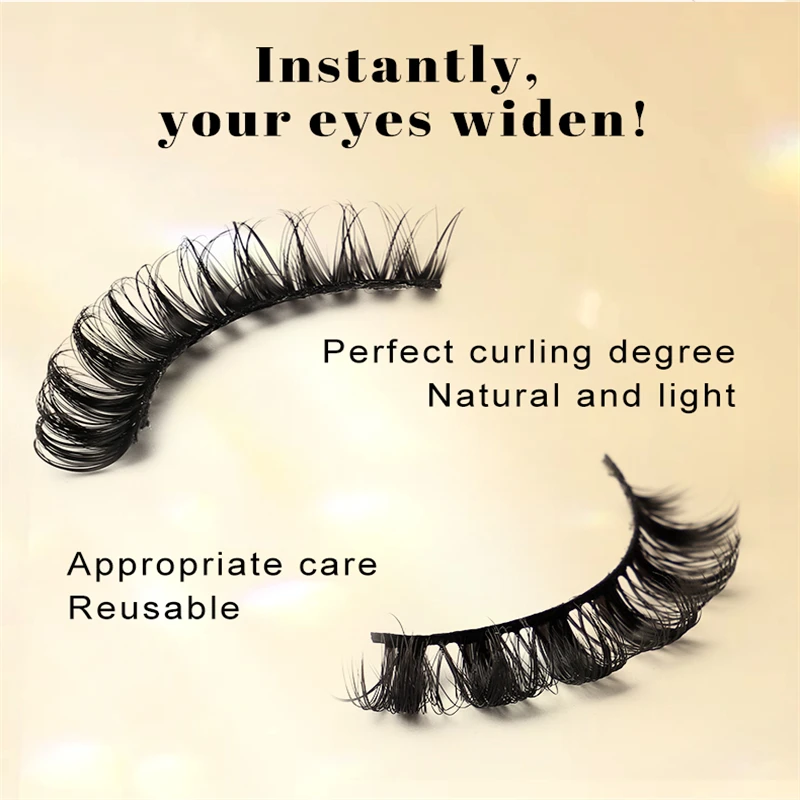 10ペアの完璧なカールのロシアロールつけまつげ、ナチュラルで軽量、再利用可能なまつげエクステ、アイコスメティック用