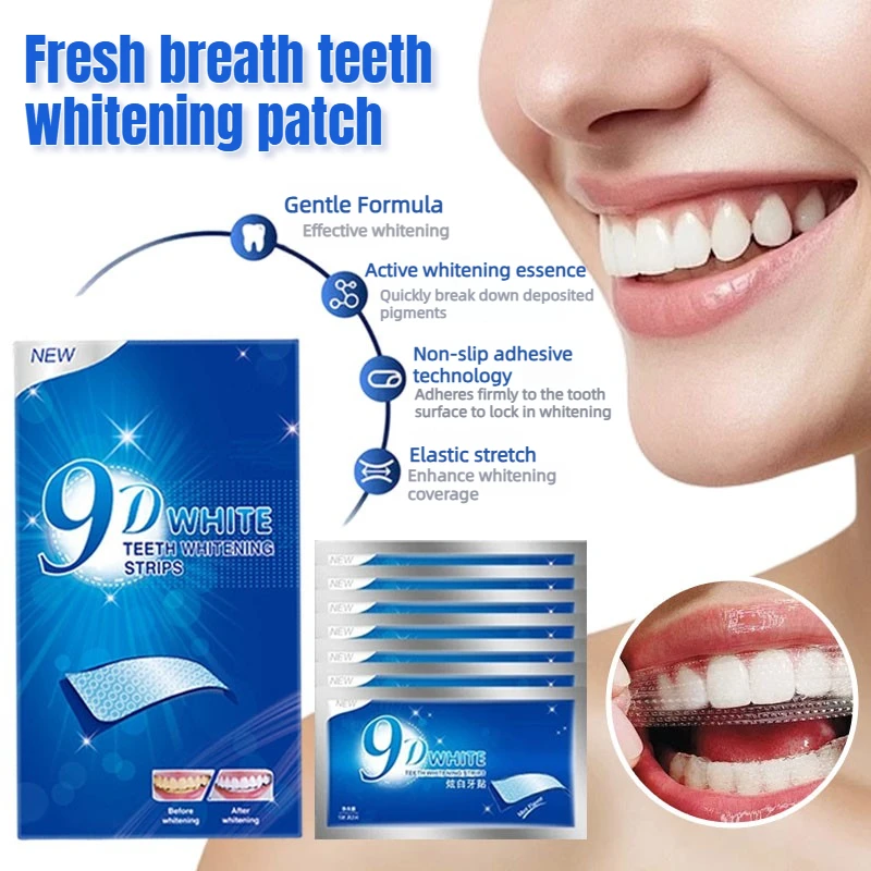 

Портативный одноразовый пластырь для удаления пятен на зубах, отбеливающий и осветляющий пластырь для полости рта, пластырь для чистки и ухода за свежим дыханием зубов