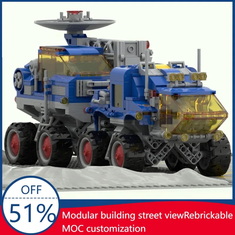 1093PCS Space Movie MOC 8X8Command Control Vehicle Model DIY Creative Ldeas Child Toy Assembly Puzzle Birthday Gift Brick Blocks