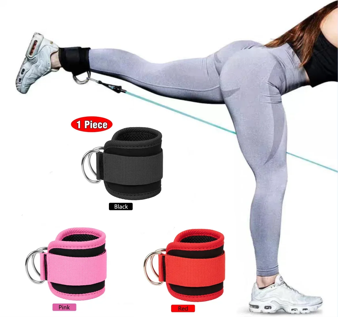 Correas de tobillo para máquinas de cables, 1 unidad, para entrenamiento mejorado de glúteos y piernas y parte inferior del cuerpo, Ideal para ejercicios de glúteos de extensión de piernas