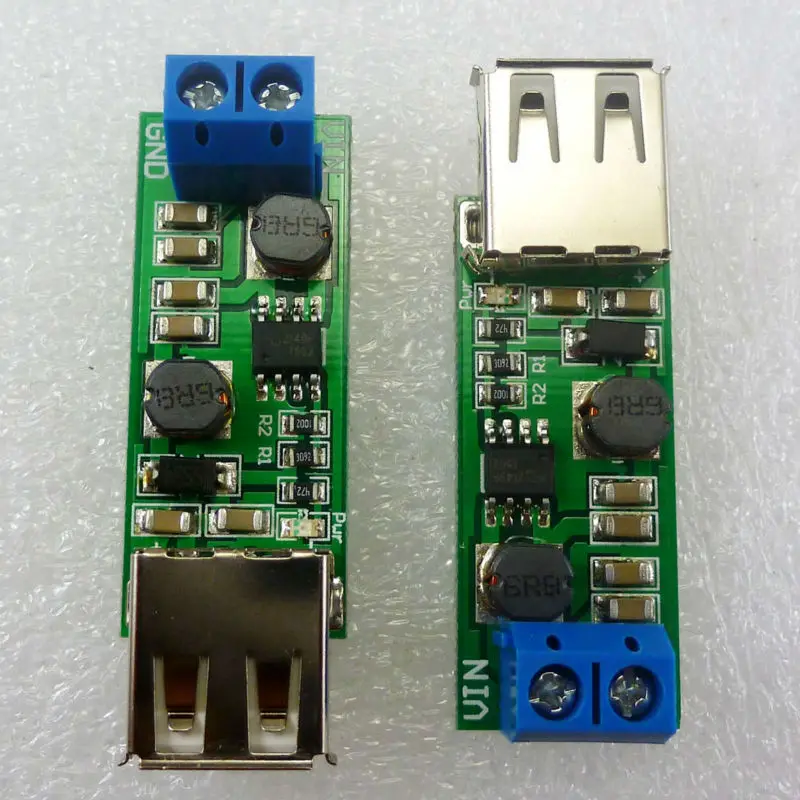 2X 5W auto boost-buck DC DC converter Voltage regulator Module 3V 3.3V 3.7V 4.5V 6V to 5V USB for Solar Phone Charging