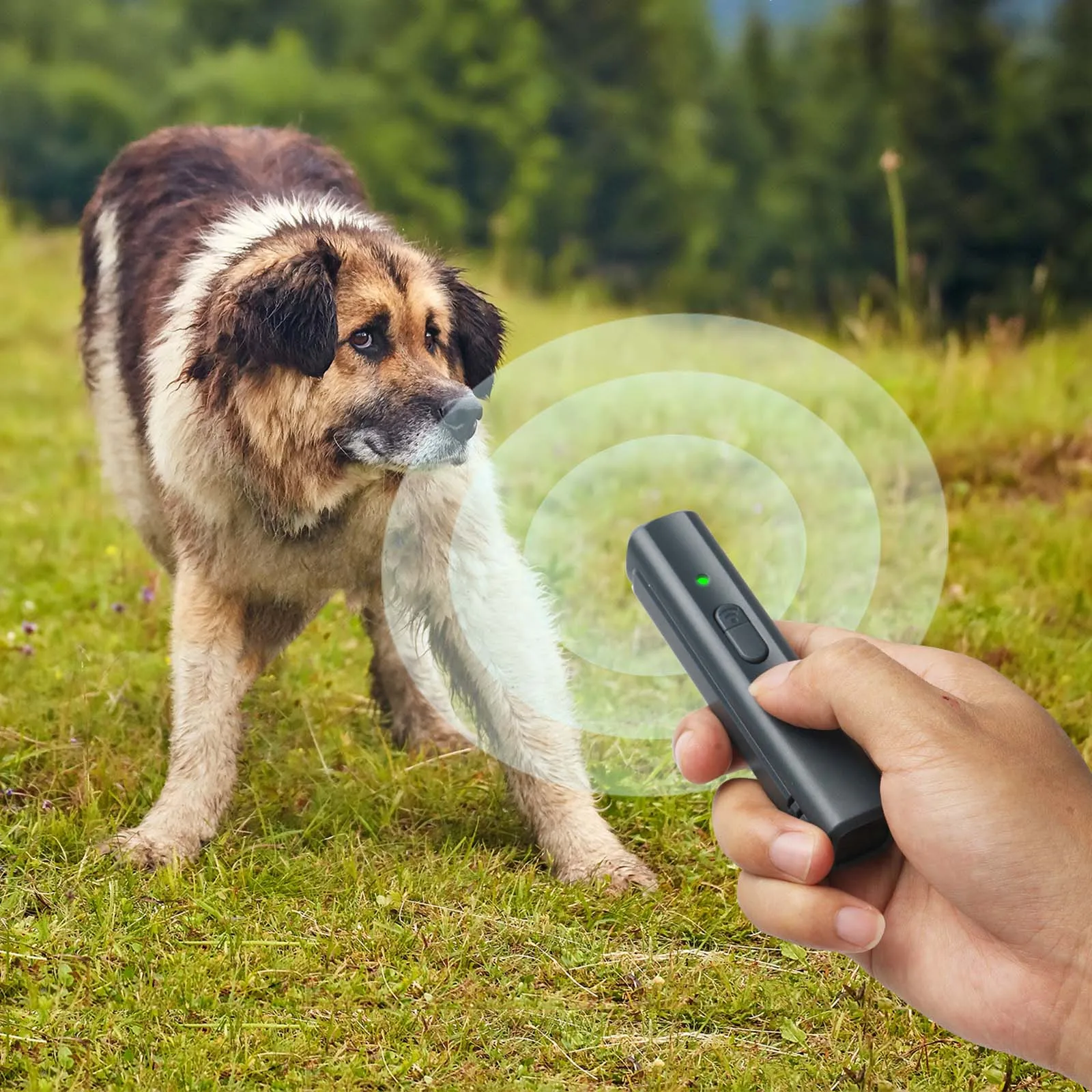 Ultrasonic Dog Repeller USB Rechargeable Dog Drive Device Portable Dog Trainer Anti Barking Device With LED Indicator Lanyard