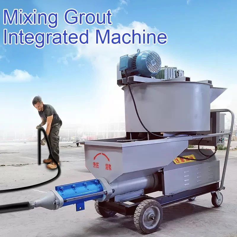 Mortar Sparying Machines Cement Plastering Pump Machine Mixing Grout Integrated Machine Concrete Pump Mixer Machine for Spain