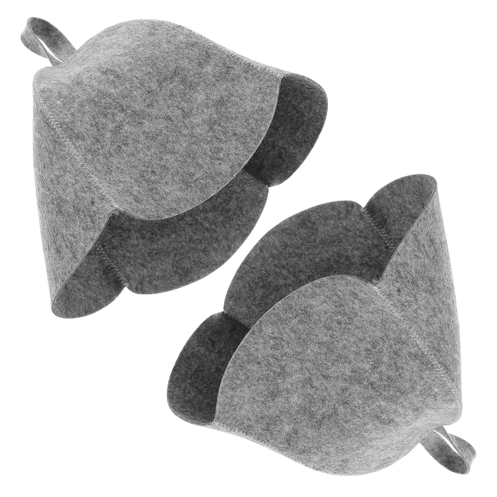 

2Pcs Felt Sauna Hat Thick Absorbent Thermal Hair Cap Hair Care Heat Protection Spa Bath Indoor Headwear Sauna Cap
