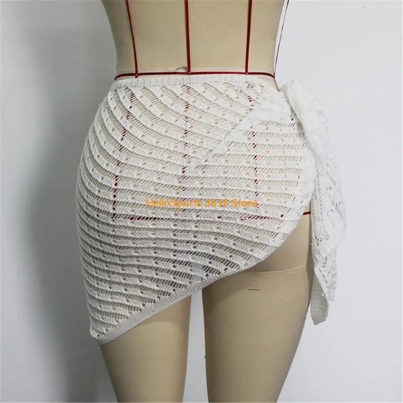 A52F Breide Beach Cover -Up Korte Strandrok Rower Rok Holle Haakweermakers Wrap Cover -up zwempak Cover -up rok badpak Coverup