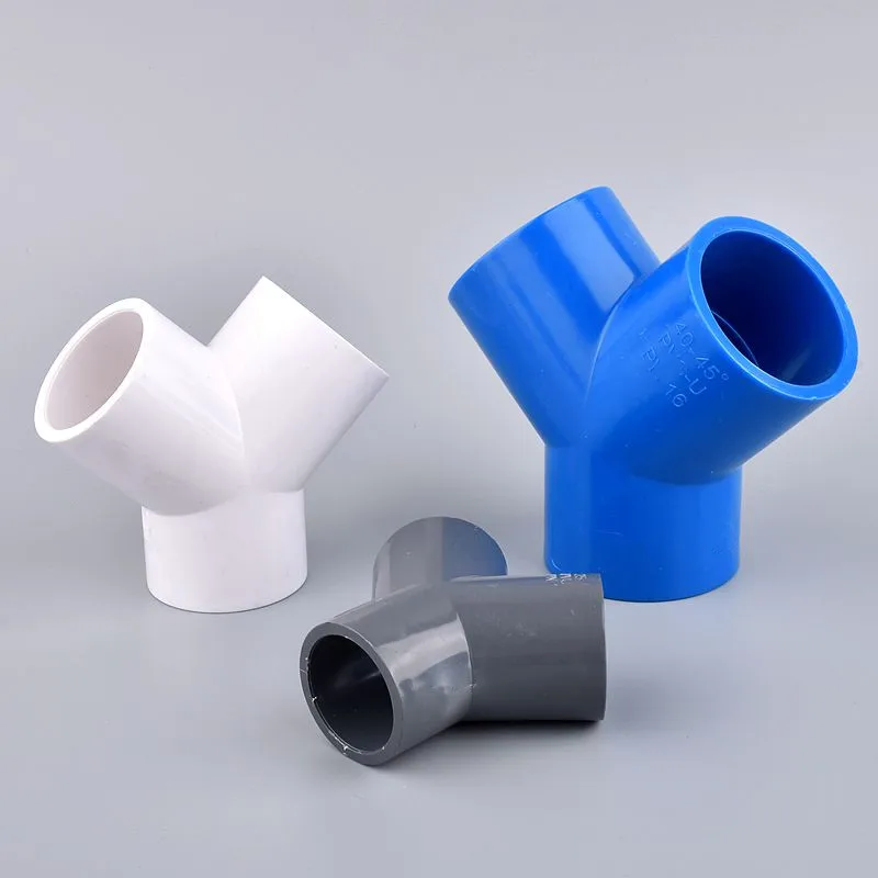 2 sztuk ID 20 25 32 40 50 63mm rura PVC Y typ złącze Tee 3 Way stawy akwarium wspólne ogród iirygacja Tube Adapter