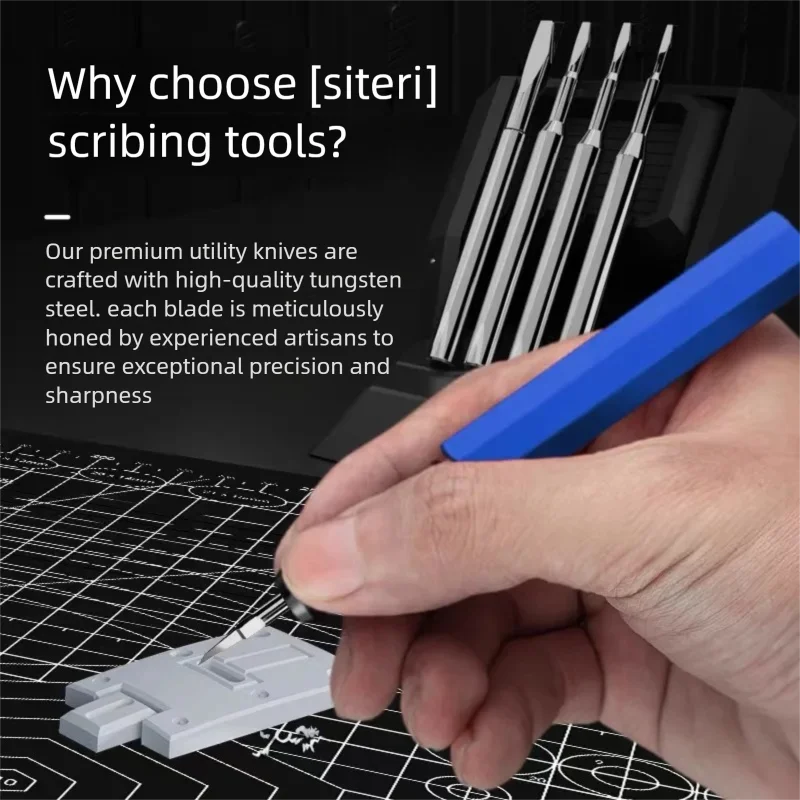 Stedi MS39B Model Scalepel Stable Engrabing Scraper Modeling Scribing Knife for Model Making Curved Step Kits Hobby DIY Tool - view 2