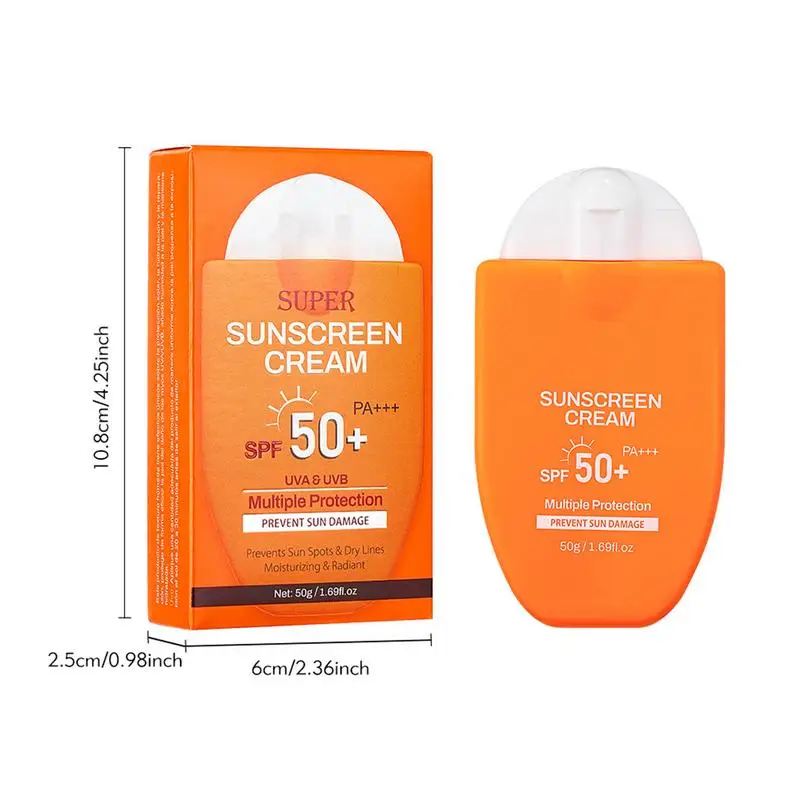 ครีมกันแดด SPF 50โลชั่นให้ความชุ่มชื้นกันเหงื่อกันน้ำทาตัวครีมกันแดดไม่เหนียวเหนอะหนะกันแดดสำหรับมนุษย์ทุกวัน