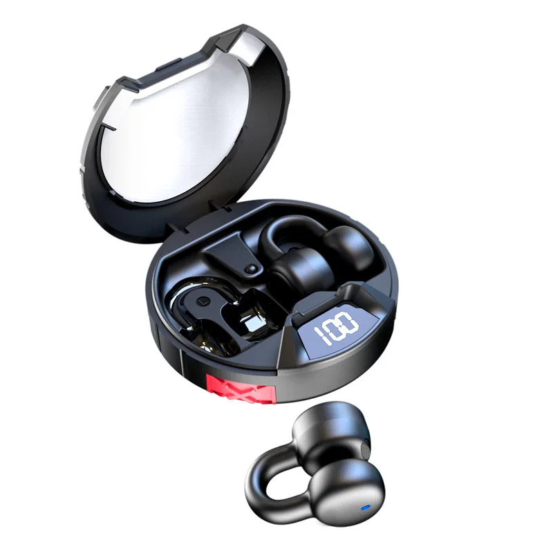 

2025 New TWS Ear Clip Wireless Bluetooth Headset Smart Digital Display E-sports Gaming Headset