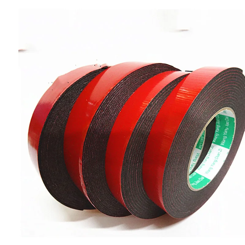 สองด้าน Self Adhesive เทปรถสติกเกอร์พิเศษ Super Strong กันน้ำสีดำฟองน้ำสำหรับติดตั้ง Fixing Pad Sticky