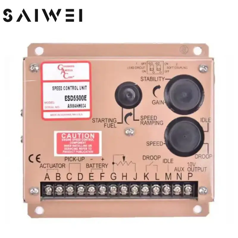 Original ESD5500E Dual Capacitor Diesel Genset Controller High Quality Engine Speed Regulator esd 5500E Kit Xeon