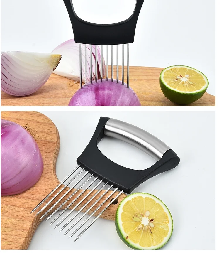 

304 stainless steel Onion Cutter Holder Cutting Holder Kitchen Accessorie Tool Fruit and Vegetable Slicing Tool Gadgets For Home